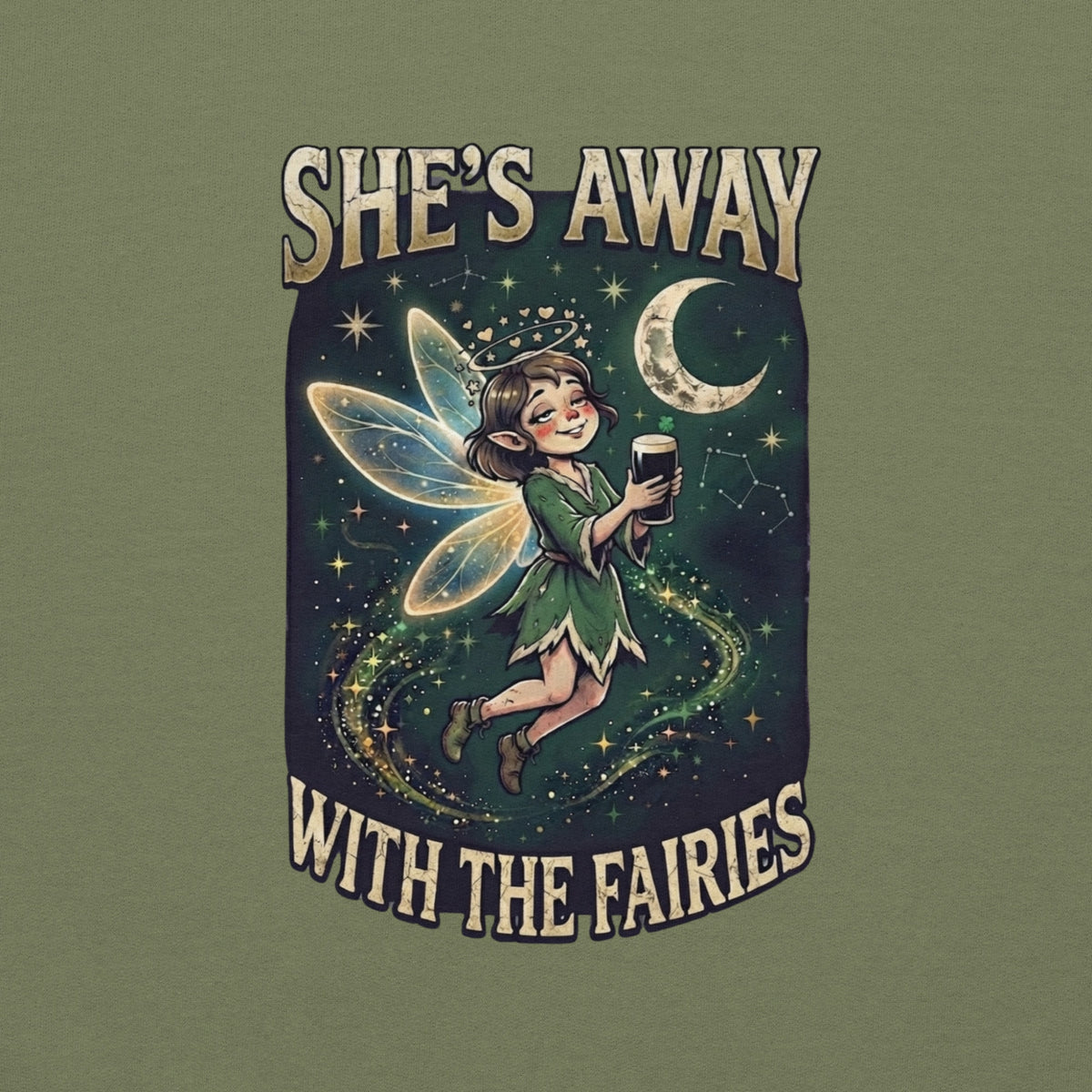 She's Away with the Fairies | Personalised Irish Slang T-Shirt | Grand So