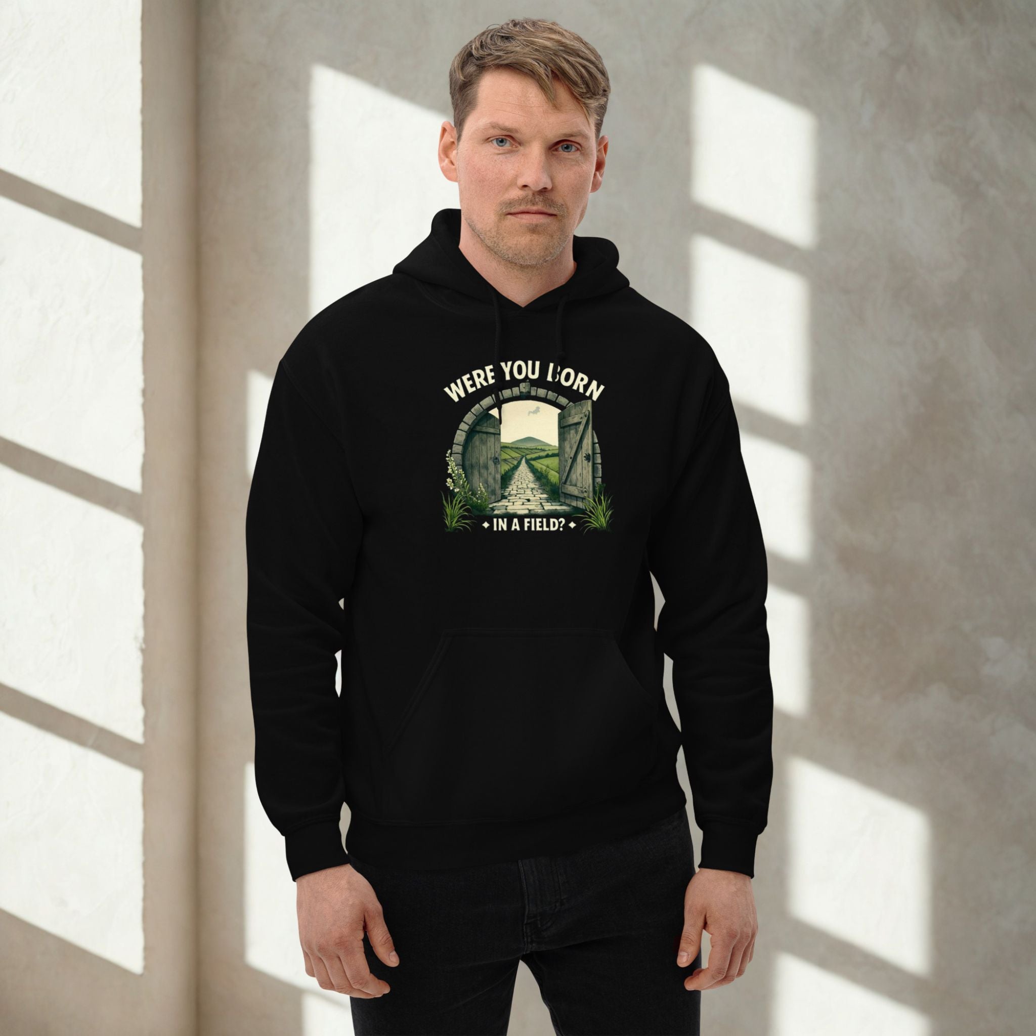 Were You Born in a Field? | Personalised Irish Slang Hoodie | Grand So