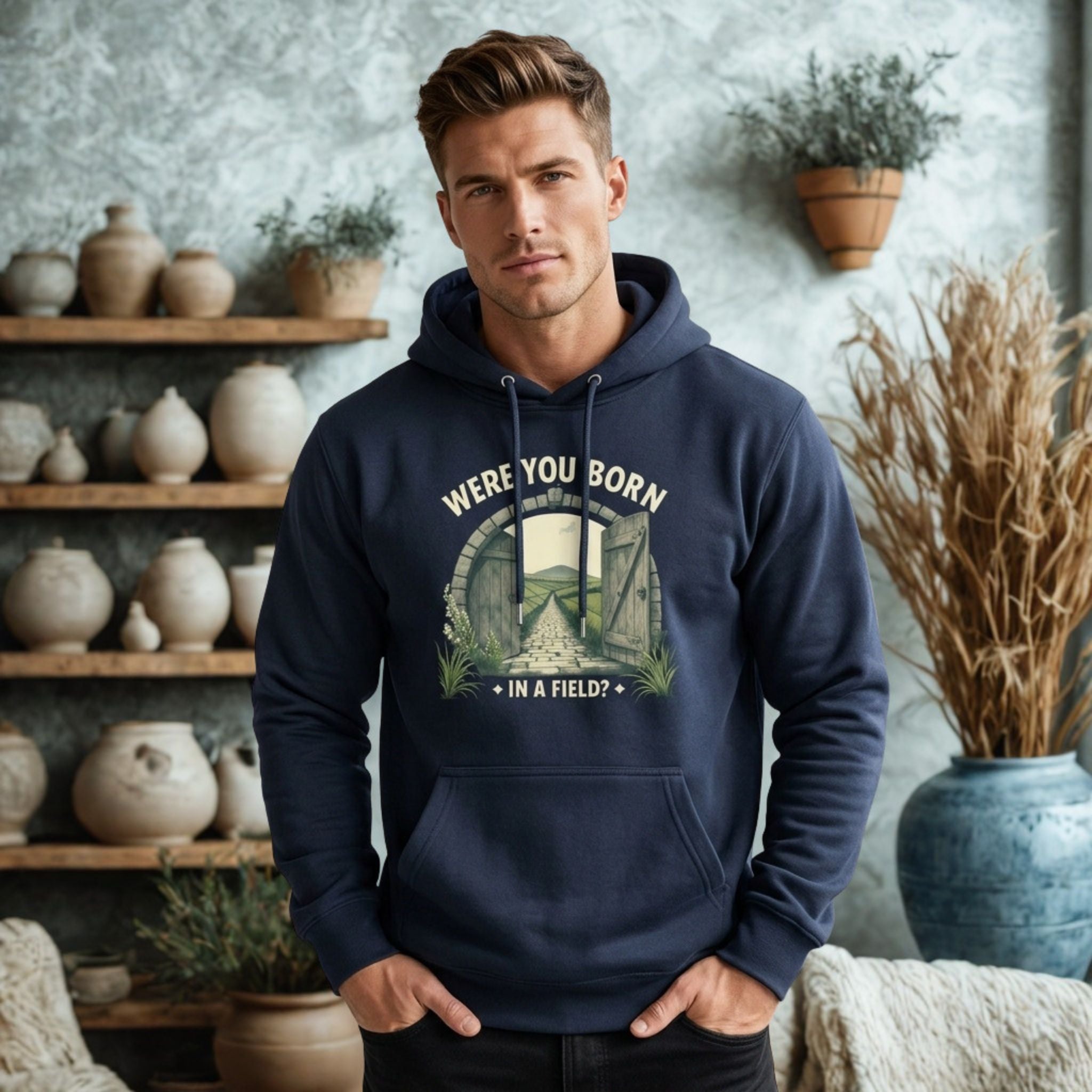 Were You Born in a Field? | Personalised Irish Slang Hoodie | Grand So