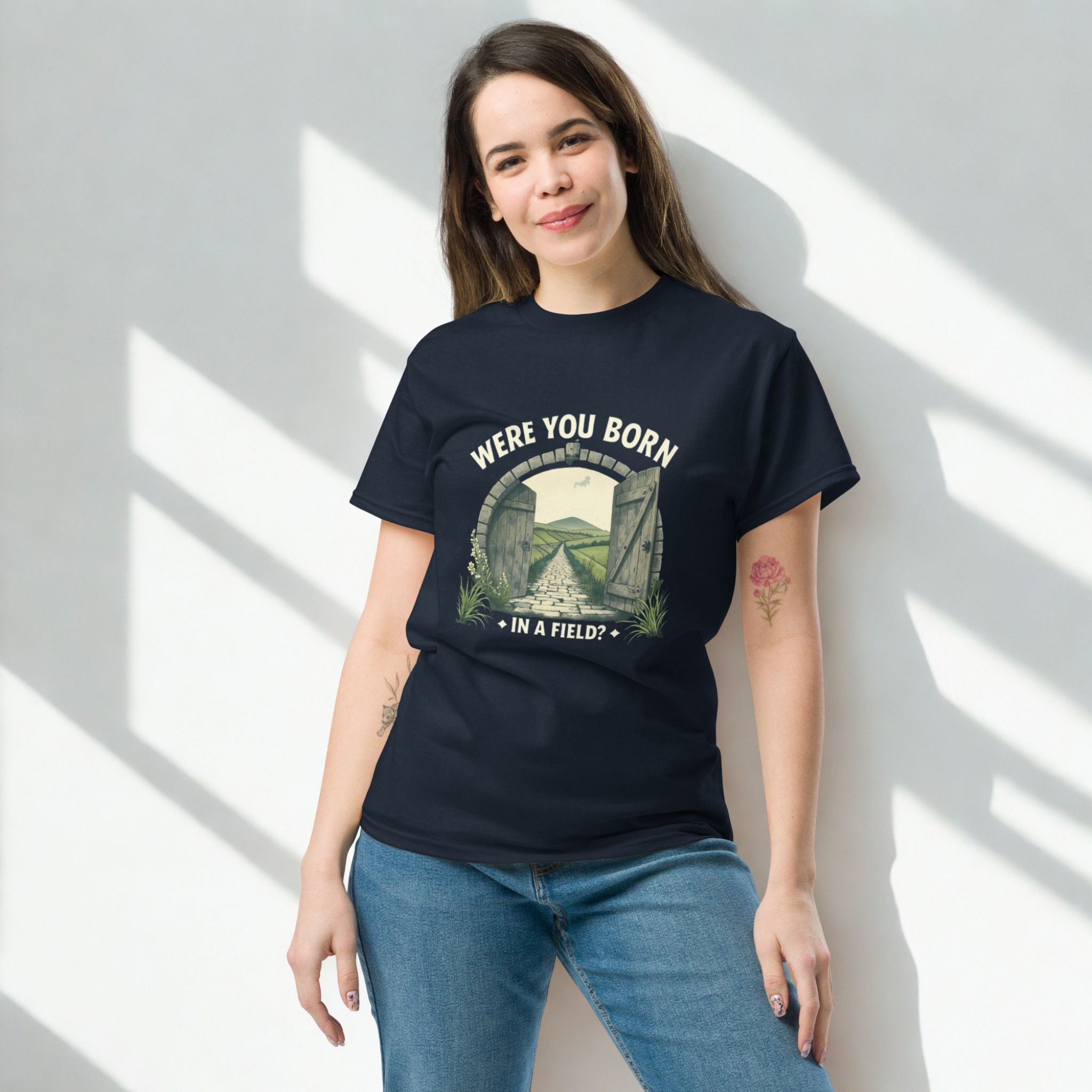Were you born in a field | Personalised Irish Slang T-Shirt | Grand So