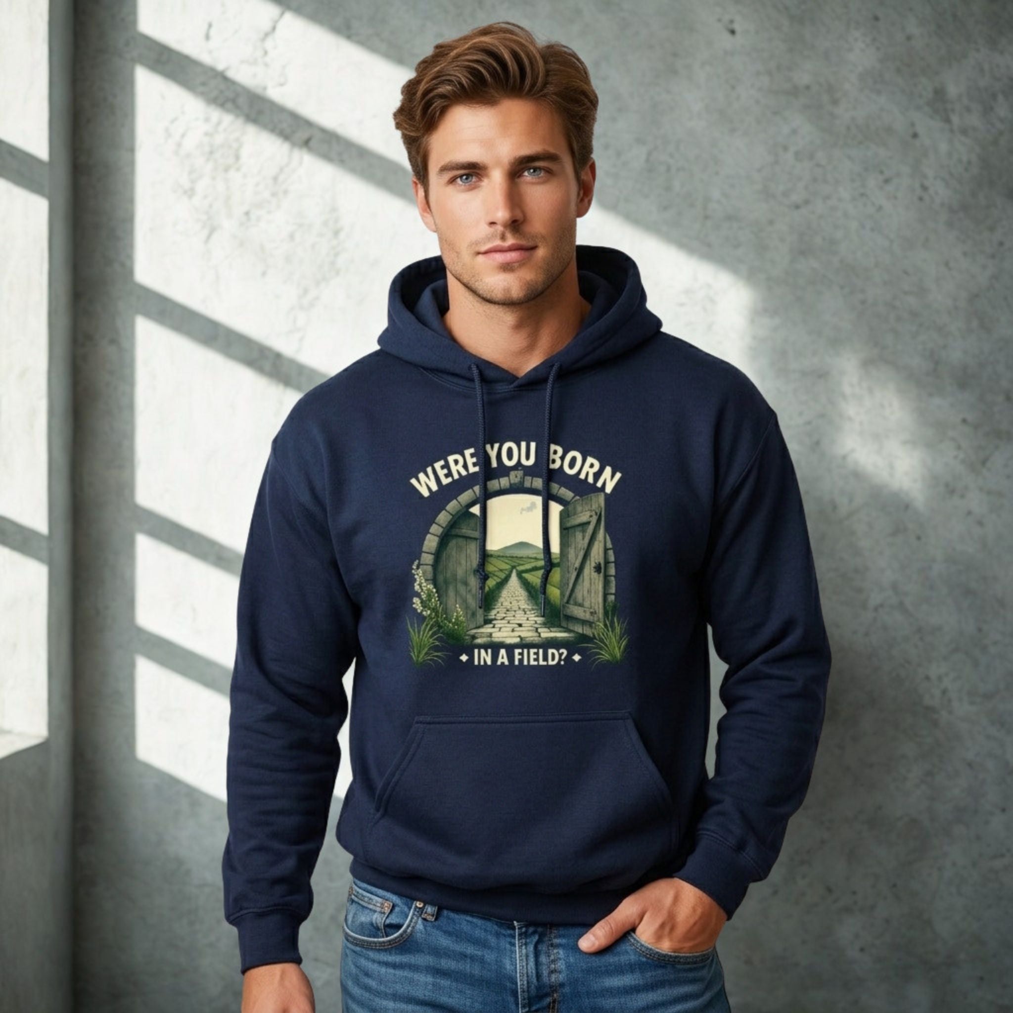 Were You Born in a Field? | Personalised Irish Slang Hoodie | Grand So